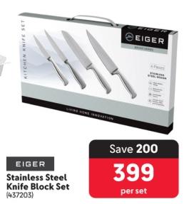 EIGER Stainless Steel Knife Block Set (437203)