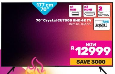 Samsung 70" Crystal CU7000 UHD 4K TV