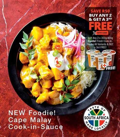BUY Any 2 x 350g/400g Foodie! Fresh Cook-in- Sauce All Variants & GET a 3rd FREE!