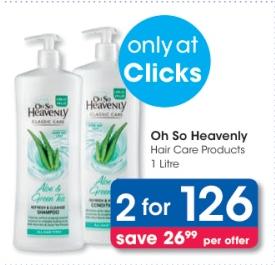 Oh So Heavenly Hair Care Products 1 Litre