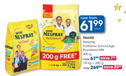 Nestlé Nespray FortiGrow School-Age Powdered Milk  1.8kg + 200g