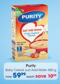 Purity Baby Cereal Just Add Water 450 g