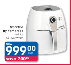 Smartlife by Kambrook 4-6 Litre Air Fryer White