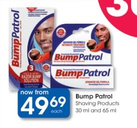 Bump Patrol Shaving Products 30 ml and 65 ml
