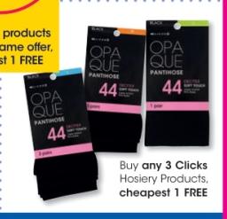 Buy any 3 Clicks Hosiery Products, cheapest 1 FREE
