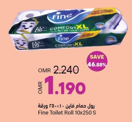 Fine Toilet Roll 10x250 S