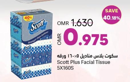 Scott Plus Facial Tissue 5X160S