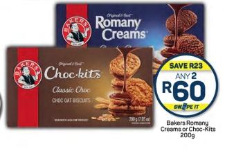 Bakers Romany Creams or Choc-Kits 200g