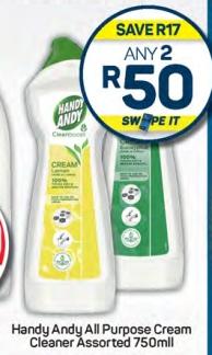 Handy Andy All Purpose Cream ClSaner Assorted 750mil