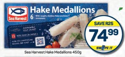 Sea Harvest Hake Medallions 450g