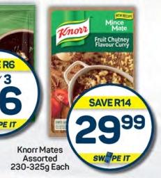 Knorr Mates Assorted 230-325g Each