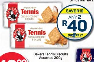 Bakers Tennis Biscuits Assorted 200g Any 2
