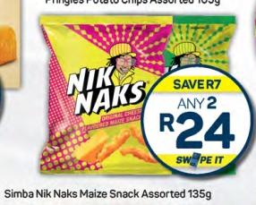 Simba Nik Naks Maize Snack Assorted 135 gm 