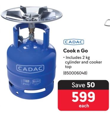 CADAC Cook n Go Includes 2 kg cylinder and cooker top
