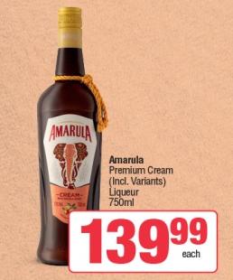 Amarula Premium Cream (Incl. Variants) Liqueur 750ml