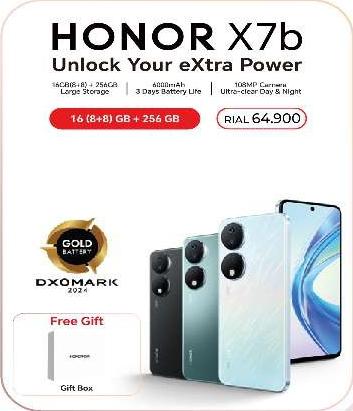 Honor X7b 256 gb + Free Honor Gift Box (Honor bottle, Honor waist pouch & Honor shopping bag)