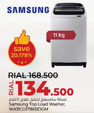 Samsung Top Load Washer, WA11CG5786BDGM