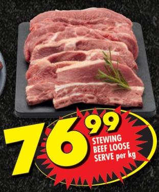 STEWING BEEF LOOSE SERVE per kg