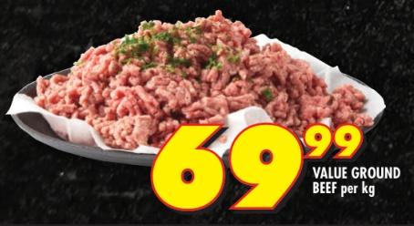 VALUE GROUND BEEF per kg 