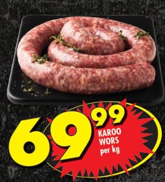 Karoo Wors per kg 