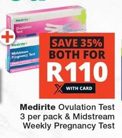 Medirite Ovulation Test 3 per pack & Midstream Weekly Pregnancy Test