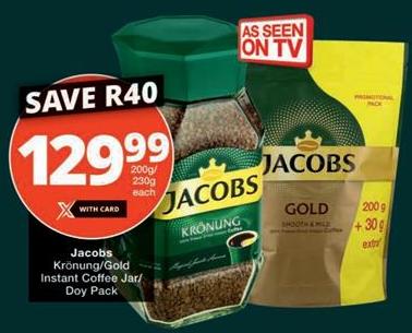 Jacobs Krönung/Gold Instant Coffee Jar/ Doy Pack