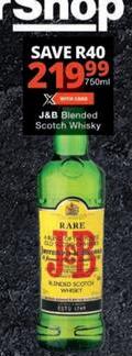 J&B Blended Scotch Whisky