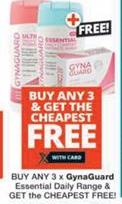 BUY ANY 3x GynaGuard Essential Daily Range & GET the CHEAPEST FREE