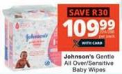 Johnson's Gentle All Over/Sensitive Baby Wipes 