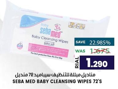 SEBA MED BABY CLEANSING WIPES 72'S