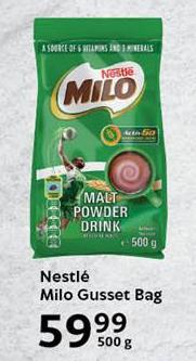 Nestlé Milo Gusset Bag 500g