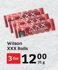 Wilson XXX Rolls 3x31g