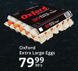 Oxford Extra Large Eggs 30's