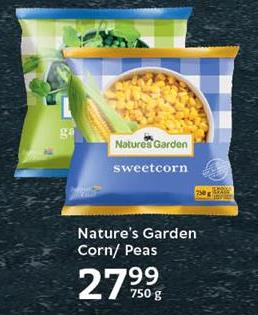 Nature's Garden Corn/ Peas 750gm