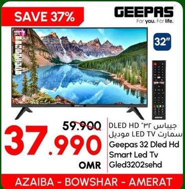Geepas 32 Dled Hd Smart Led Tv Gled3202sehd