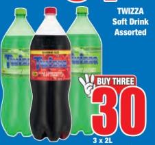 TWIZZA Soft Drink Assorted 3x2L