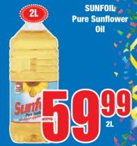 Sunfoil Pure Sunflower Oil 2L