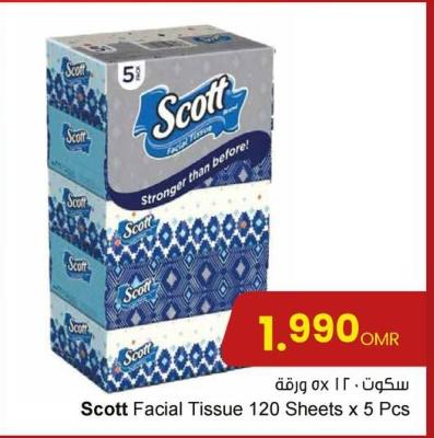 Scott Facial Tissue 120 Sheets x 5 Pcs