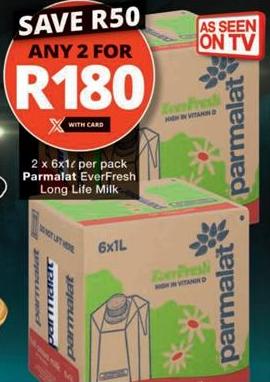 2 x 6x12 per pack Parmalat EverFresh Long Life Milk