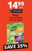 Knorr Cup-a-Soup 3/4 per pack