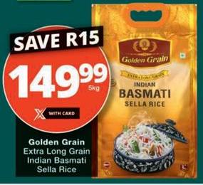 Golden Grain Extra Long Grain Indian Basmati Sella Rice