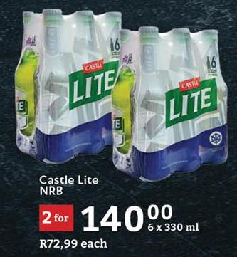 Castle Lite NRB  6x330 ml 