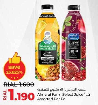 Almarai Farm Select Juice 1Ltr Assorted Per Pc