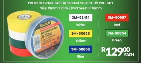 Premium Grade Fade Resistant Scotch 35 PVC Tape