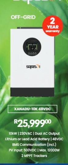 SUPAS POWER INVERTOR XANADU-10K 48VDC