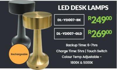 LED Desk Lamps DL-YD007-BK