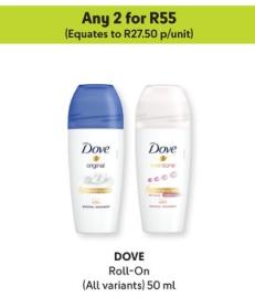 DOVE Roll-On (All variants) any 2 