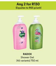 RADOX Shower Gel (All variants) 750ml Any 2