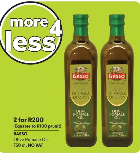 Basso Olive Pomace Oil 750 mL