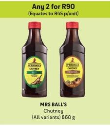 MRS BALL'S Chutney (All variants) any 2 